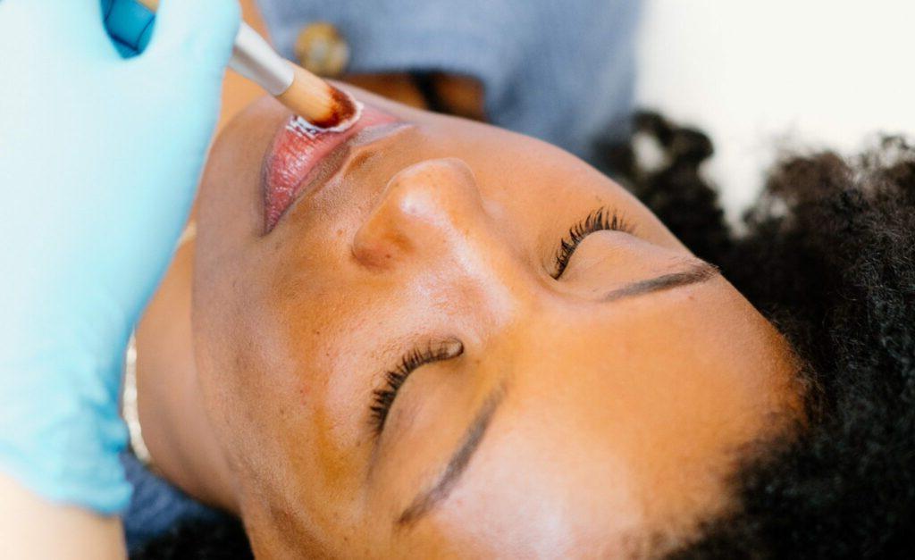 Lip Repair Treatment Being Performed 